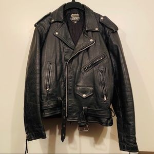 Vintage Highway One Leather Motorcycle Jacket